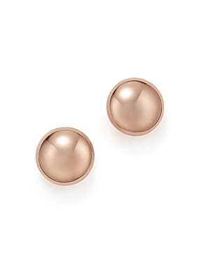 14K Rose Gold Flat Ball Stud Earrings - 100% Exclusive