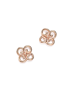 14K Rose Gold Twist Clover Earrings - 100% Exclusive