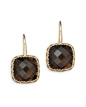 14K White Gold and Smoky Quartz Earrings - 100% Exclusive