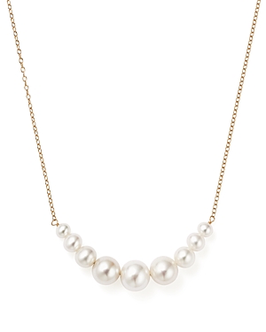 14K Yellow Gold Cultured Freshwater Pearl Necklace, 18