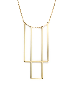 14K Yellow Gold Simple Square Bib Necklace, 17 - 100% Exclusive