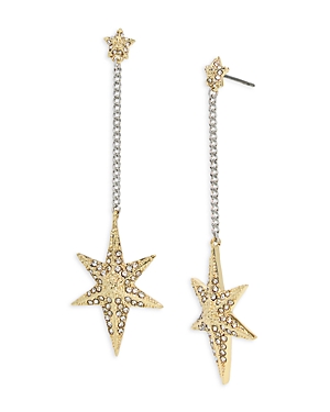 Allsaints Celestial Pave Star Linear Drop Earrings
