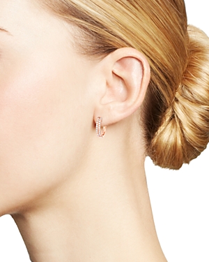 Bloomingdale's Diamond Double-Row Huggie Hoop Earrings in 14K Rose Gold, 0.50 ct. tw. - 100% Exclusive