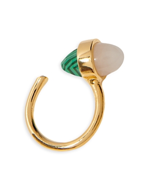 Maje Bistone Mixed Gemstone Open Ring in Gold Tone