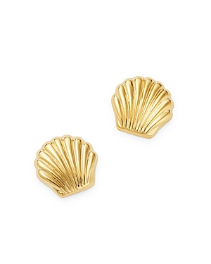 Moon & Meadow 14K Yellow Gold Seashell Stud Earrings - 100% Exclusive