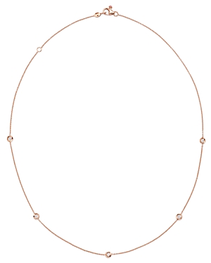 Roberto Coin 18K Rose Gold Diamond by the Inch Station Necklace, 18