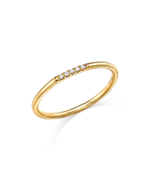 Zoe Chicco 14K Yellow Gold Diamond Thin Stacking Ring