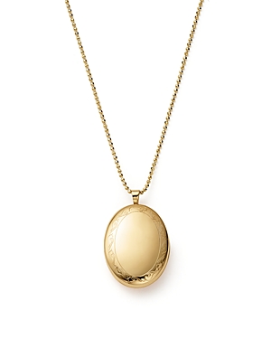 14K Yellow Gold Oval Swirl Locket Necklace, 22 - 100% Exclusive
