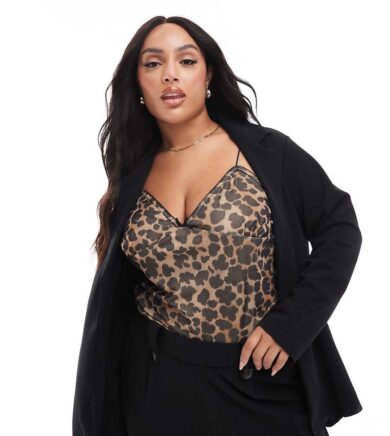 ONLY Curve blazer co-ord in black